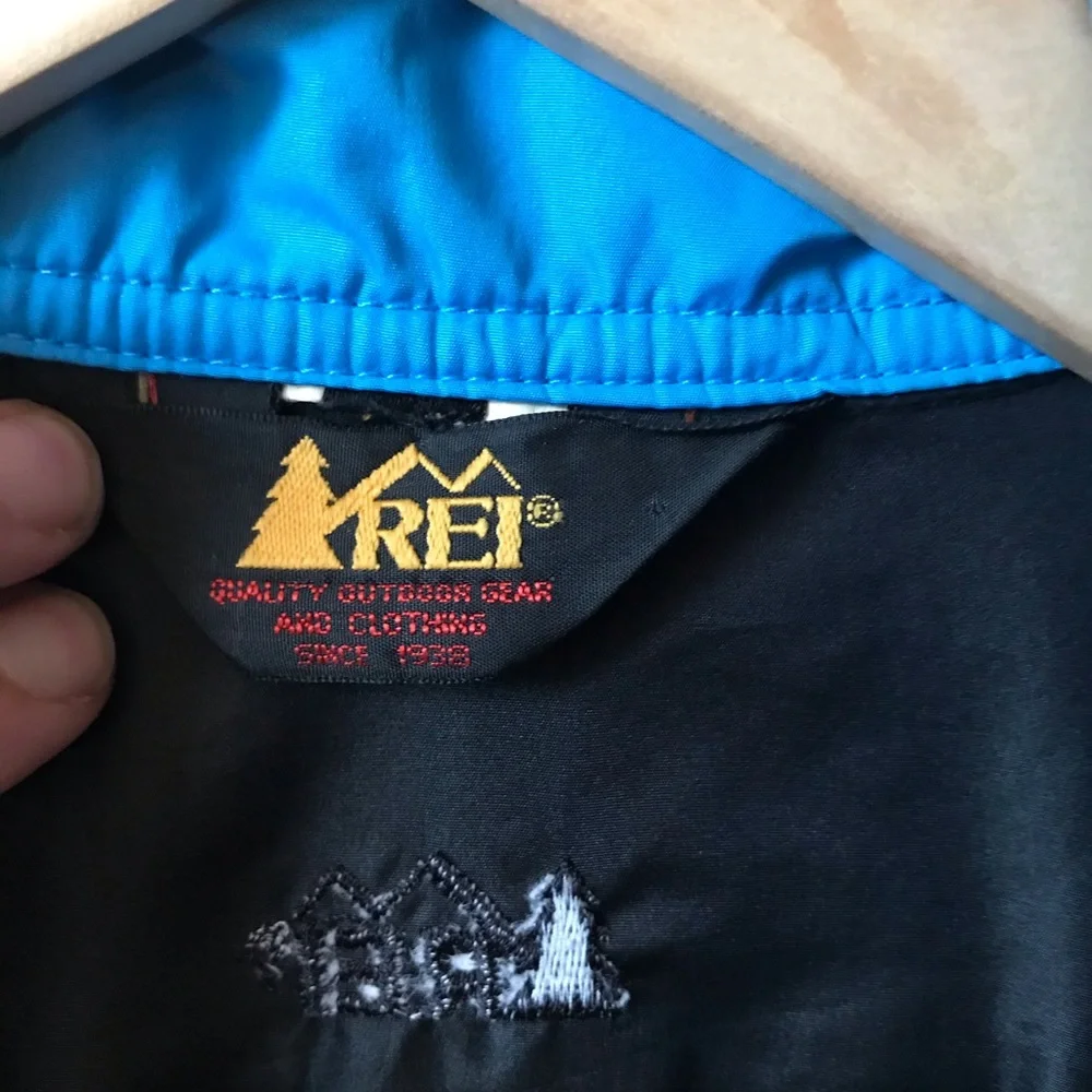 REI Lightweight Runners‎ Jacket Blk Blue Zipper